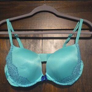 Victoria's Secret Aqua Blue Lace Bra